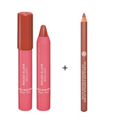 Coffret Lèvres Rouge Elixir Brillant 01 Beige Sablé & Contour 02 Bois de Rose
